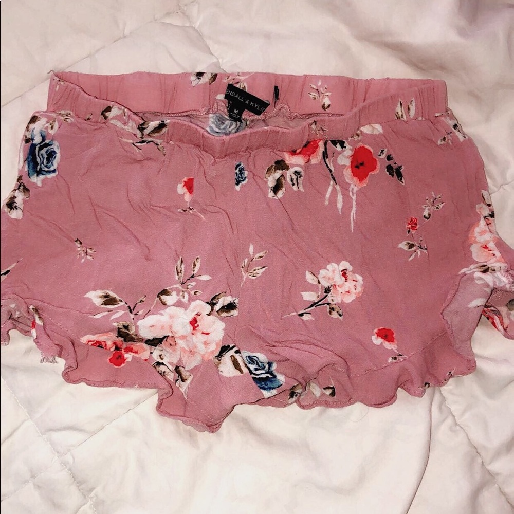 Pink flower shorts